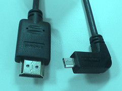 HDMI A plug STR to D plug Side-Exit